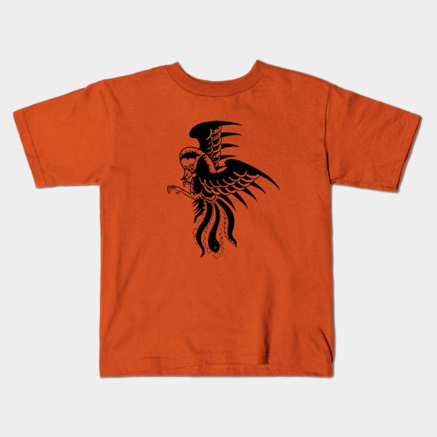 Ancient Bird Gods Kids T-Shirt by IAKUKI